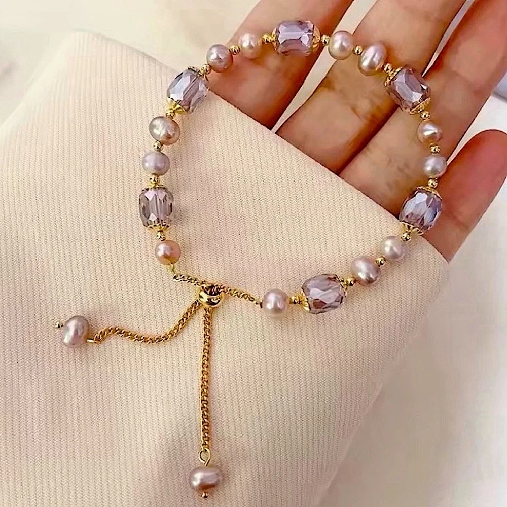 Gold Plated Beaded Pearl Bracelet